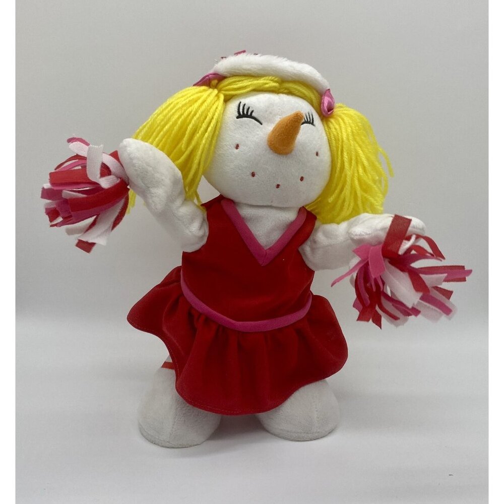 Gemmy 15" Cheerleader Animated Snowman “Hey Santa” To Hey Mickey Parody - Works